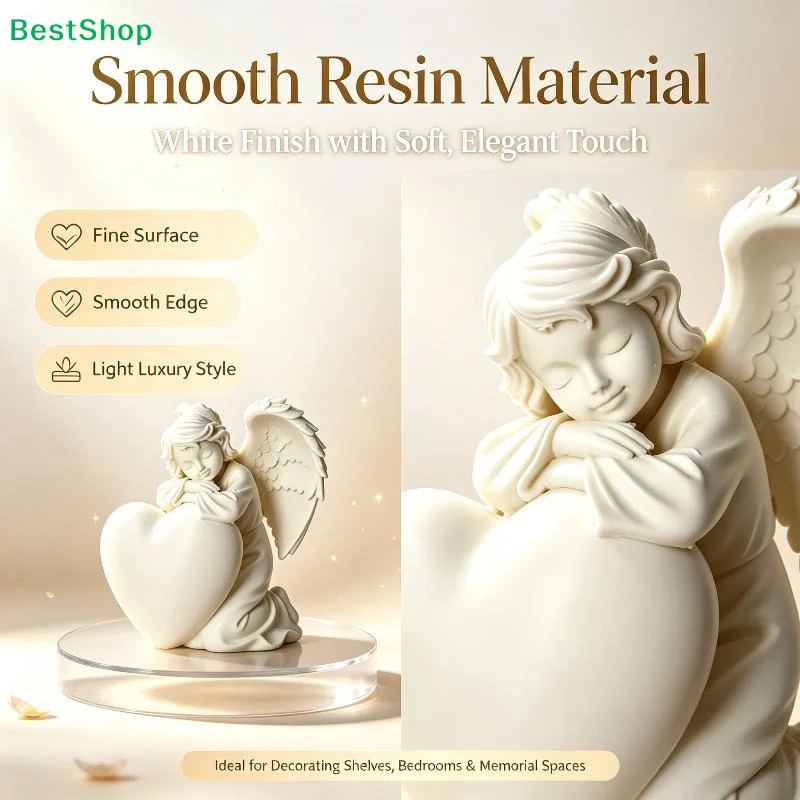3D Printing Angel Figurine With Lovely Heart Design For Valentine's Day Anniversary Birthday Home Decor