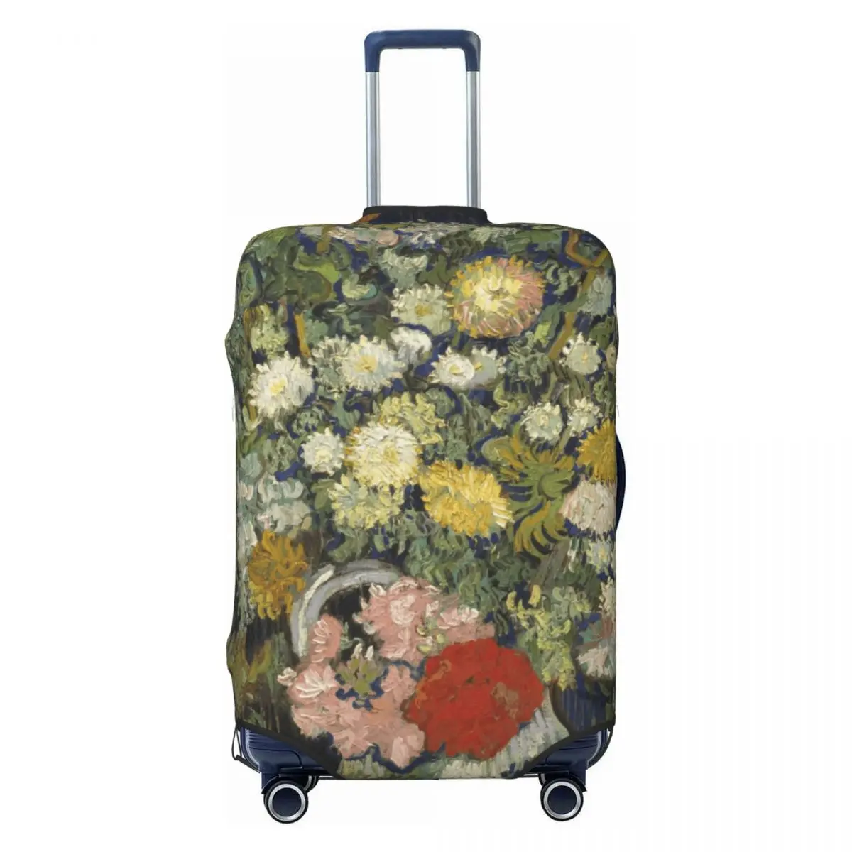 

Bouquet Of Flowers In A Vase Travel Luggage Cover Dust Proof Vincent Van Gogh Painting Suitcase Cover Protector Fit 18-32 Inch