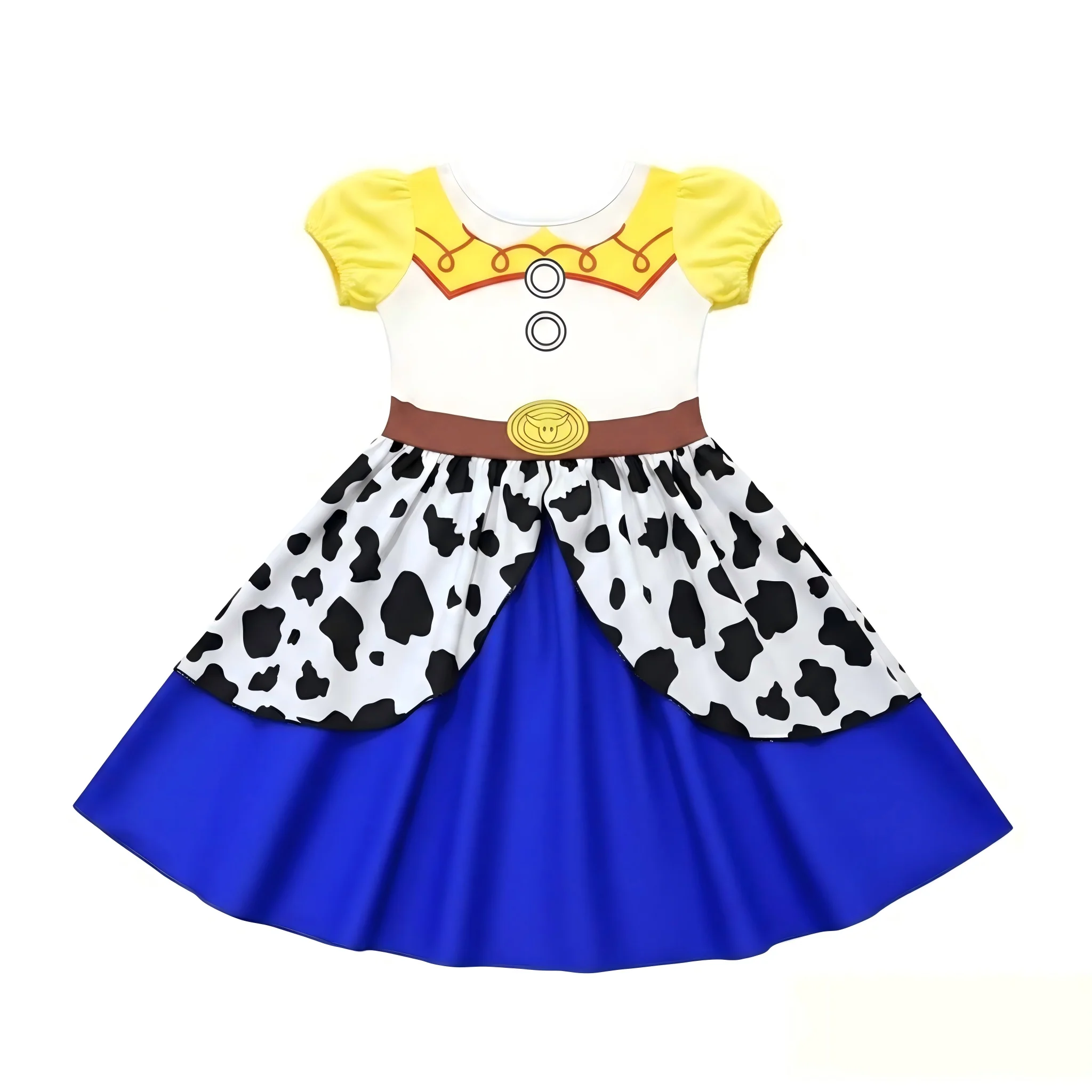 어린이 서부 카우걸 의상 여자아이 만화 프린트 반소매 - Summer Clothing For Kids Girls 리뷰 및 가격