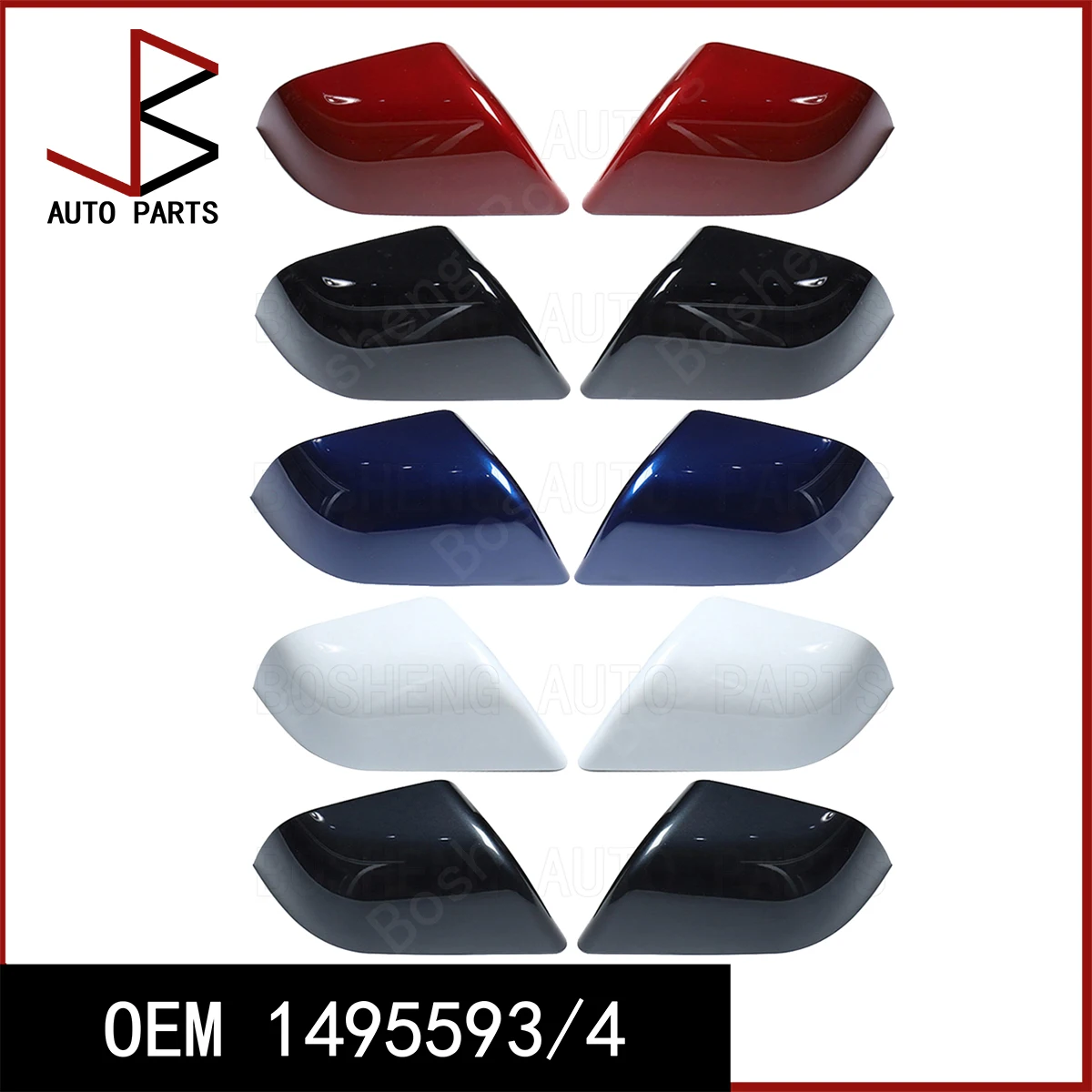 New For Tesla Model Y 2021-2024 Blue White Red Silver Black Colors Left & Right Hand Exterior Mirror Cap OEM 1495593 1495594