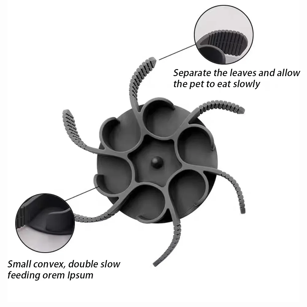 Slow Feeder Bowl Insert Dog Bowl Insert with Suction Cups Dog Anti-Choking Slow Eating Feeder Insert Suitable for Dogs and Cats