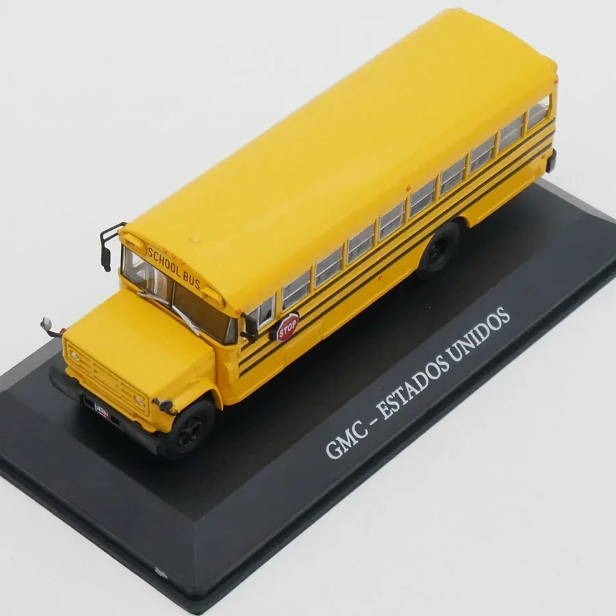 دييكاست IXO 1:72 مقياس جي إم سي حافلة عامة حافلة مدرسية أمريكية سبيكة يموت يلقي نموذج سيارة تحصيل لعبة معدنية سيارة هدية