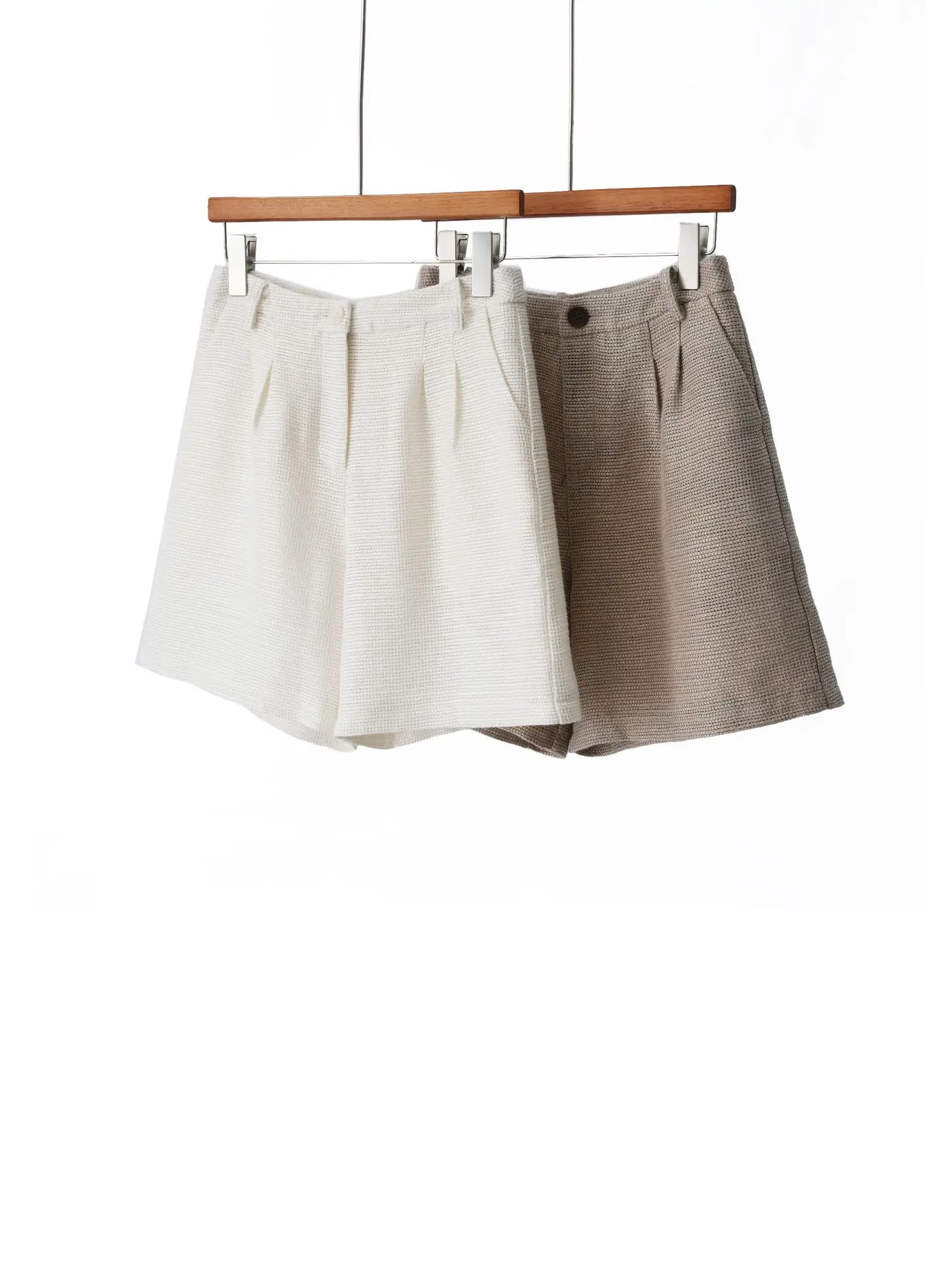Women'S High-Waisted Linen-Cotton Shorts – Minimalist Vintage Style, Slimming & Versatile (Spring/Summer 2026 Collection)