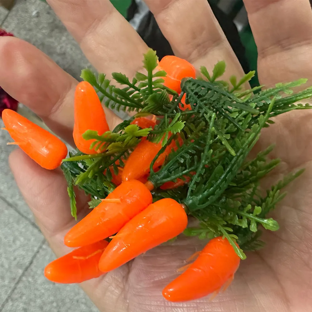 Artificial Carrot Mini Plastic Radish Decoration Mini Carrots For Easter Birthday Party Home Decor Creative photo props