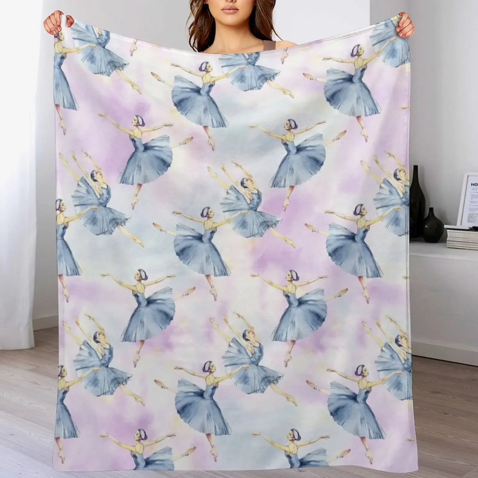 

Ballerina slippers, Prima ballerina, ballet themed Throw Blanket Warm Flannel Fabric Thins Blankets