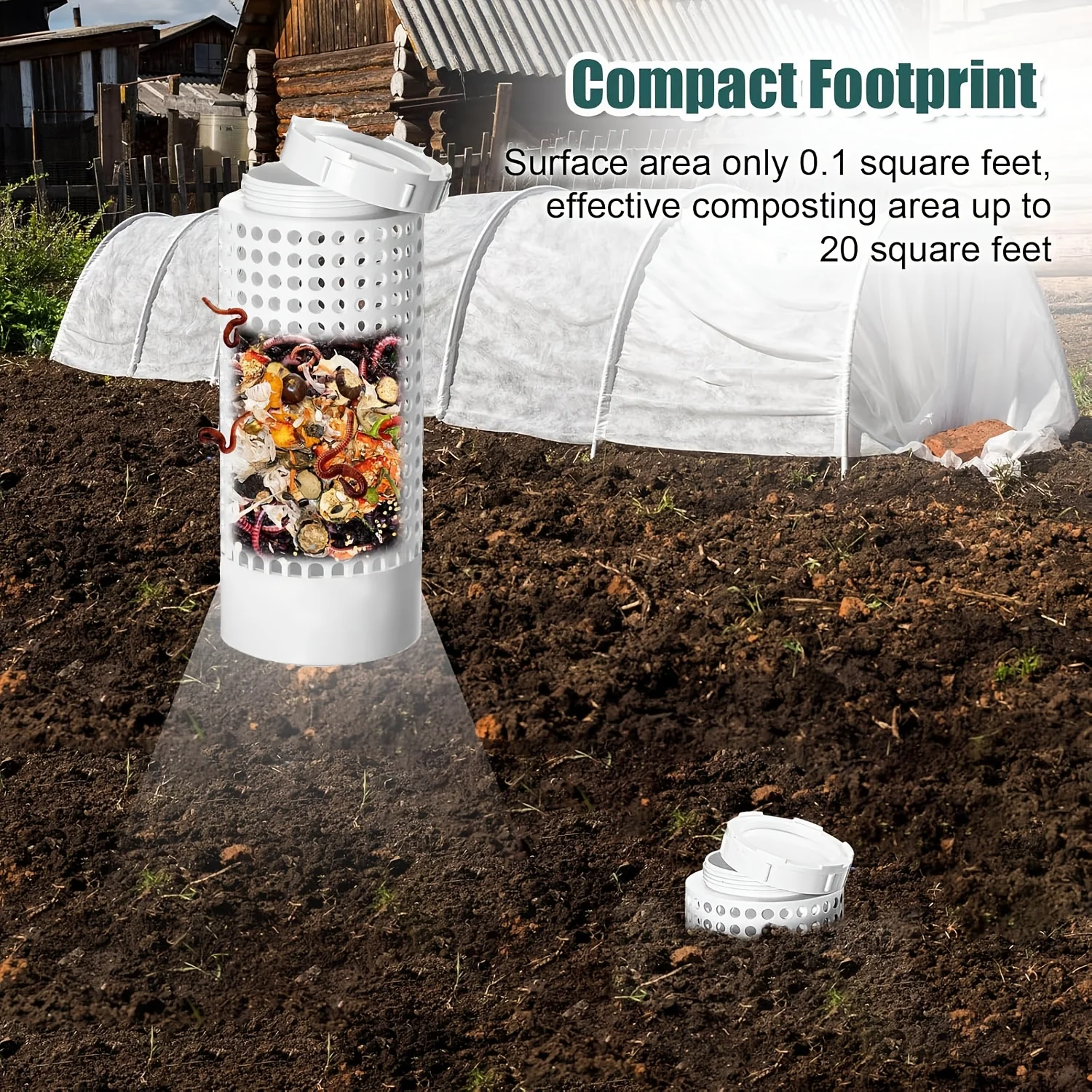 Compost Bin Outdoor Inground Worm Farm Compost Bin Kit for Raised Garden Beds at Home Farm Compost Bin for Garden
