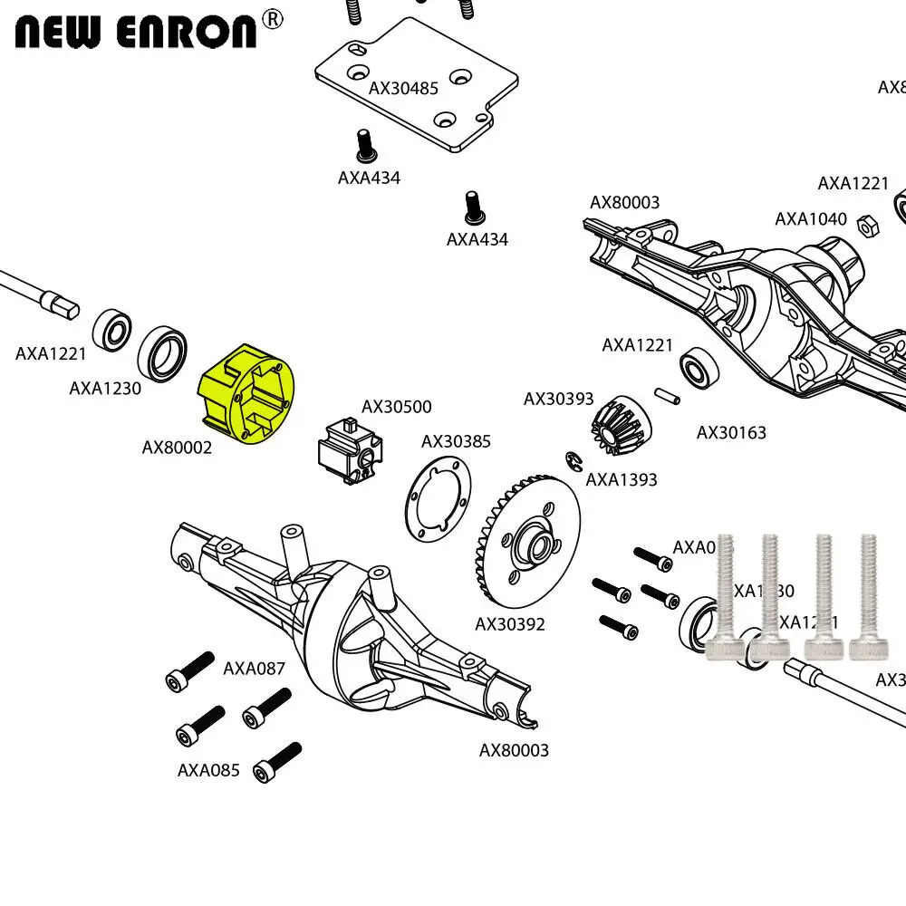 Aluminum Differential Case Carrier AX80002 For RC AXIAL 1/10 YETI AX90068  AX90050  AX90025 RR10 SCX10 SMT10 WRAITH EXO AX10