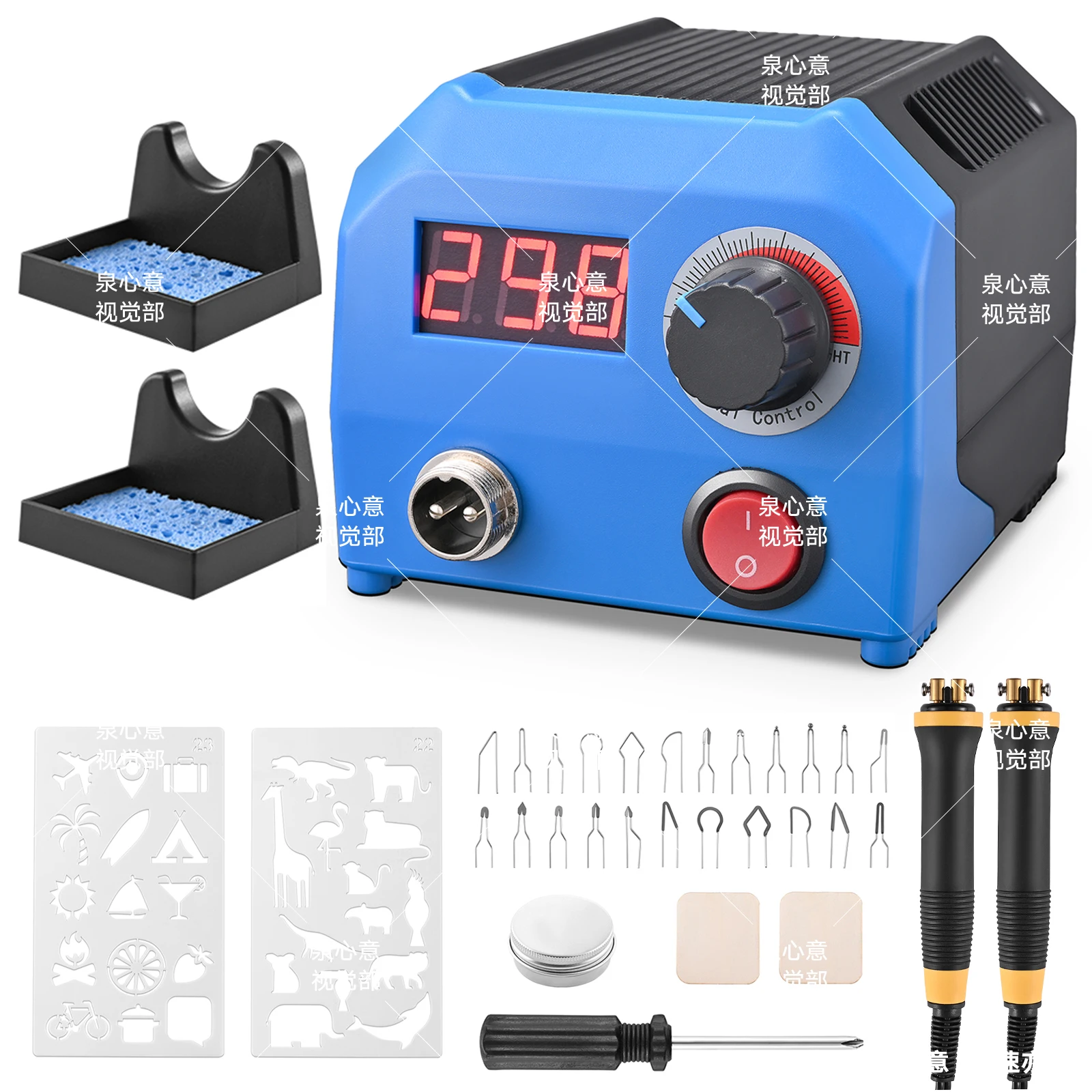 Wood Burning Kit Wood-Burning Kits Adults Beginners Pen Station 100~700℃/212~1292℉ Temperature Adjustable with 23 Wire Nibs