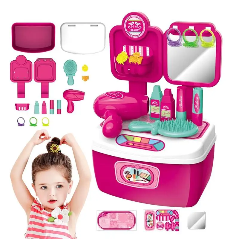 

Toy Hair Salon Set for Girls Kid Friendly and Safe Hair Salon Toys Fully Equipped Girl Hair Dressing Play Set Beauty Salon Gift