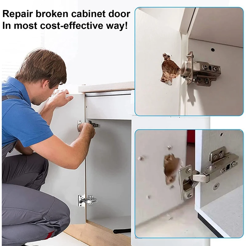 Placa de reparación de bisagra de 10 piezas, paneles de puerta de acero inoxidable, Base de mesa, tablero de reparación de tazas