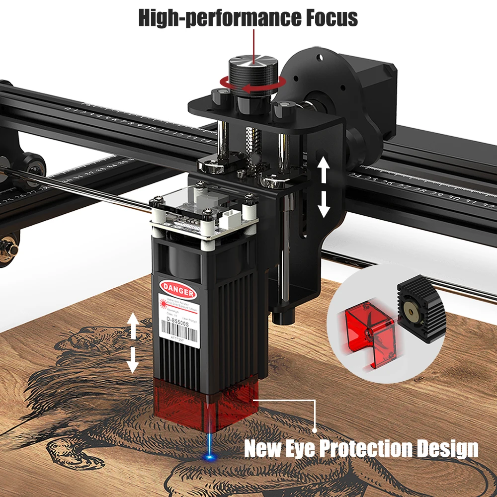 Woxcker Laser Engraver 5W Laser Power Cutting Machine Diode Lasers Engraving Tools 400 x 400mm CNC Machine