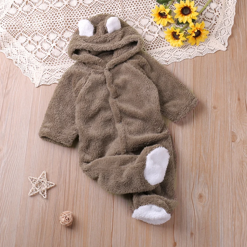 

Autumn Cartoon Style Winter Long Sleeve Baby Boys Girls Rompers Toddler Kids Playsuit Jumpsuits Baby Clothes