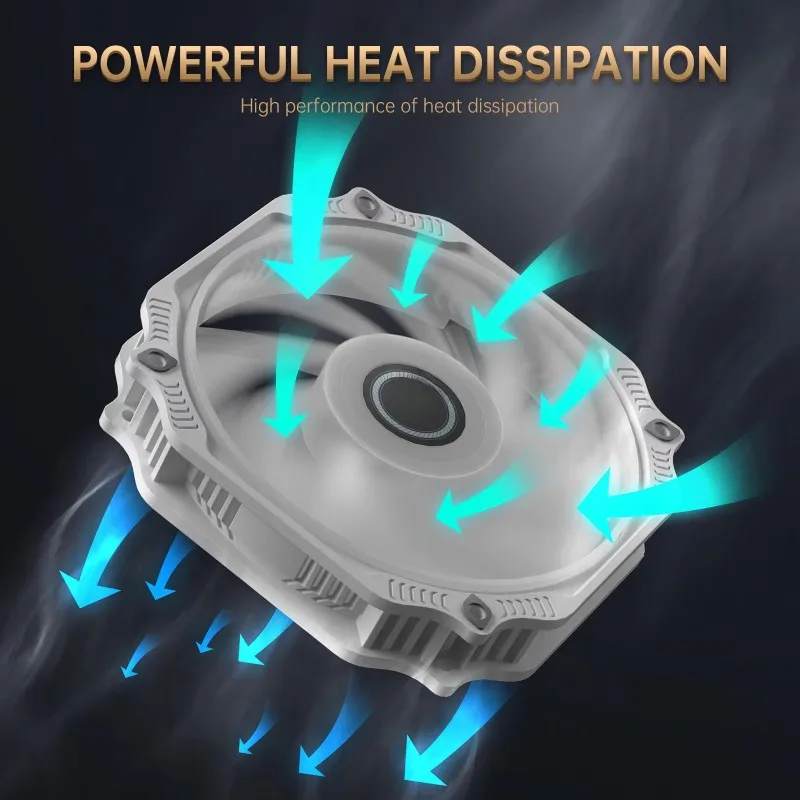 Water Cooled Fan 5v Black/White ARGB Fan Kit 140mm 1 Pack/2 Pack/3 Pack with Complete Accessories