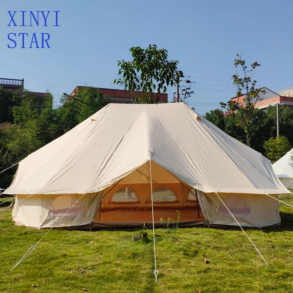 8x5m Twin Poles Heavy Glamping Emperor Bell Tent