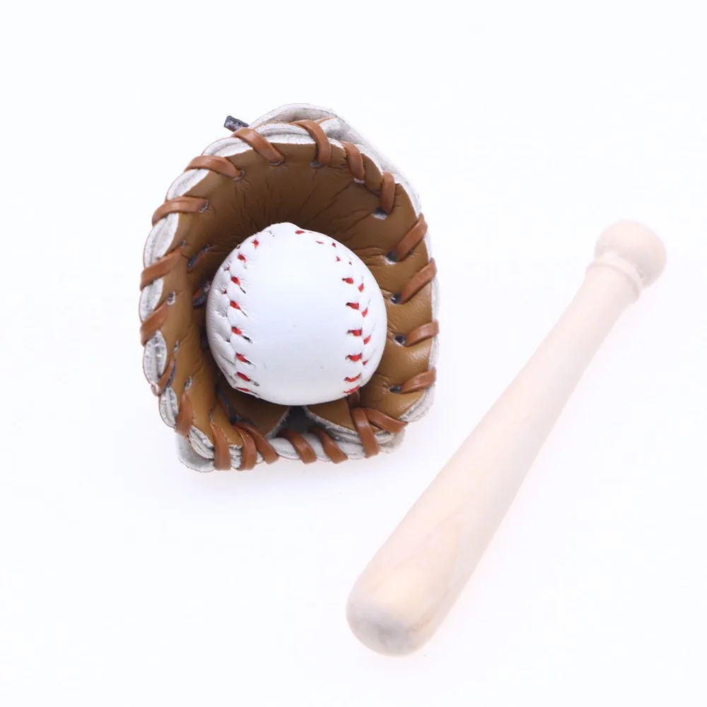 Creative 1/6 1/12 Doll Baseball Kits Multicolor Micro Landscape Miniature Softball Set Scene Model Cosplay Cake Topper Gift