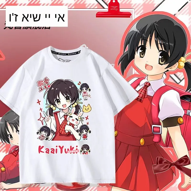 vocaloid-ユキアニメ半袖-tシャツユニセックス夏カジュアルコットンプリント-tシャツ若者ファッション抗菌ショルダーパッド-tシャツ