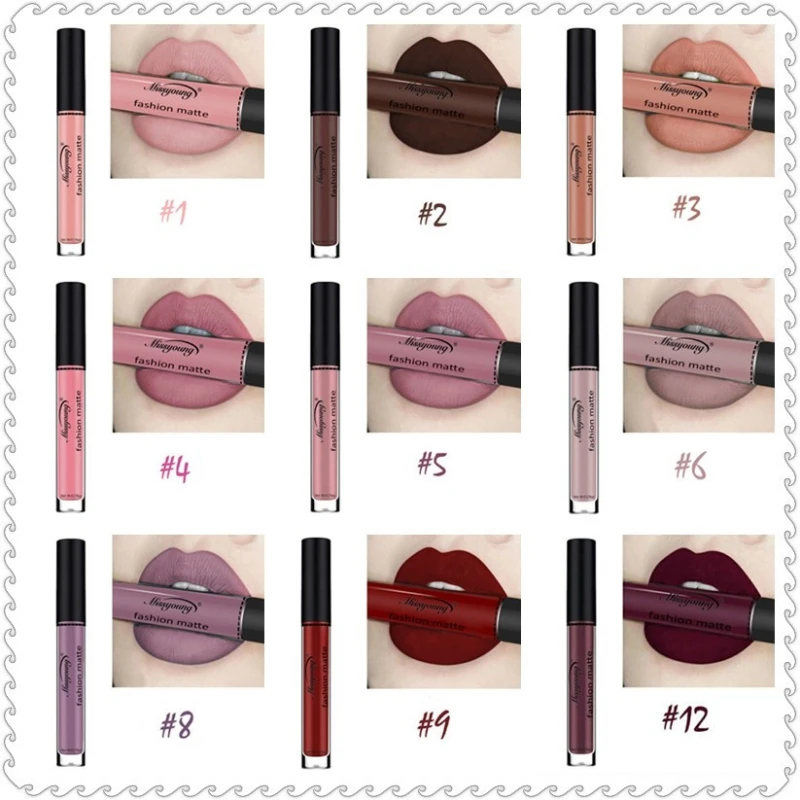 17 Color Sexy Black Matte Lipgloss Chocolate Liquid Lipstick Matte Long Lasting Waterproof Cosmetic Beauty Makeup Lip Glaze