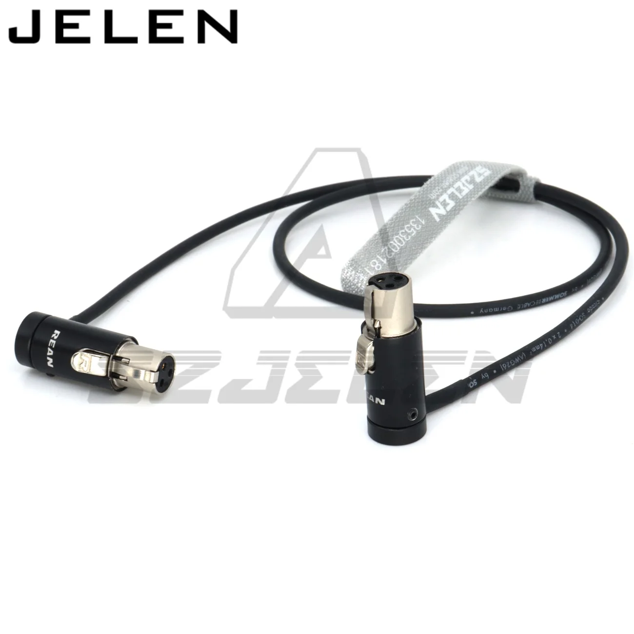 Low-Profile TA3F to TA3F cable  for Lectrosonics SR Receivers with SREXT bottom or SRBATTSLED into Sound Devices 633, 688, 664