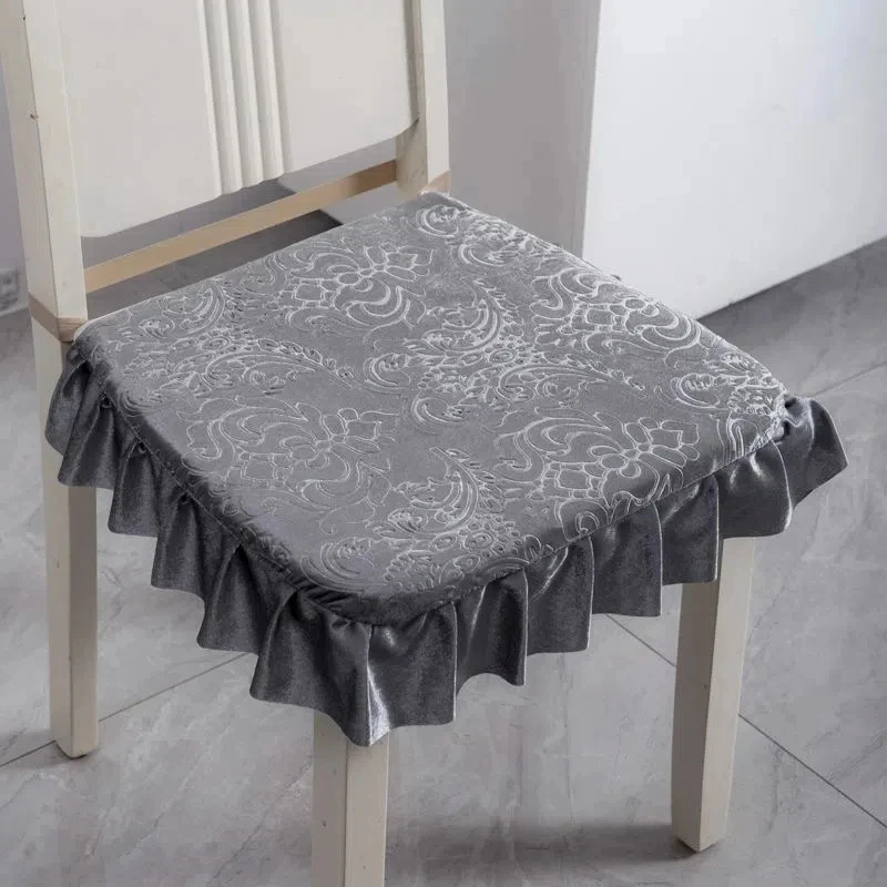 Thickened General Office Soft Stool Cushion Fashion Home Decoration Seat Pad Solid Color Living Room Dining Chair Anti-slip Mat