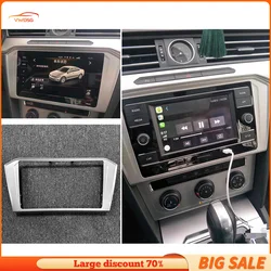 Passat B8 MIB 3 Radio Frame 8 inch CD Panel OEM ABS Headunist Silver Screen Bezel for VW Passat B8 after 2018 Years