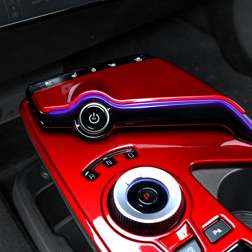 

LHD/RHD For Kia EV6 2022-2026 Car Tuning Carbon Fiber Center Console Gear Shift Panel Cover Trim Interior Parts Accessories