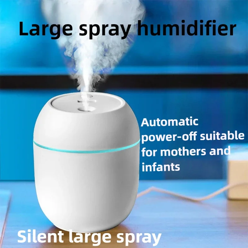 Qwinn Humidifier Small Desktop Car Aromatherapy Machine Hydrator Silent USB Mini Air Humidifier with LED Color Lamp