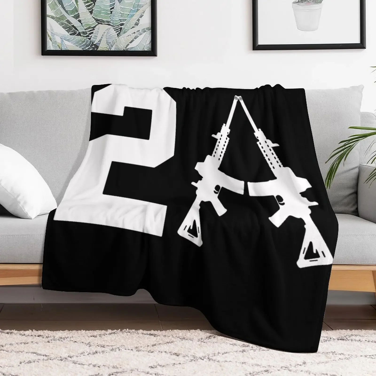 2nd Amendment Rights Logo Throw Blanket Blankets For Sofas manga Decorative Sofas Furry Blankets