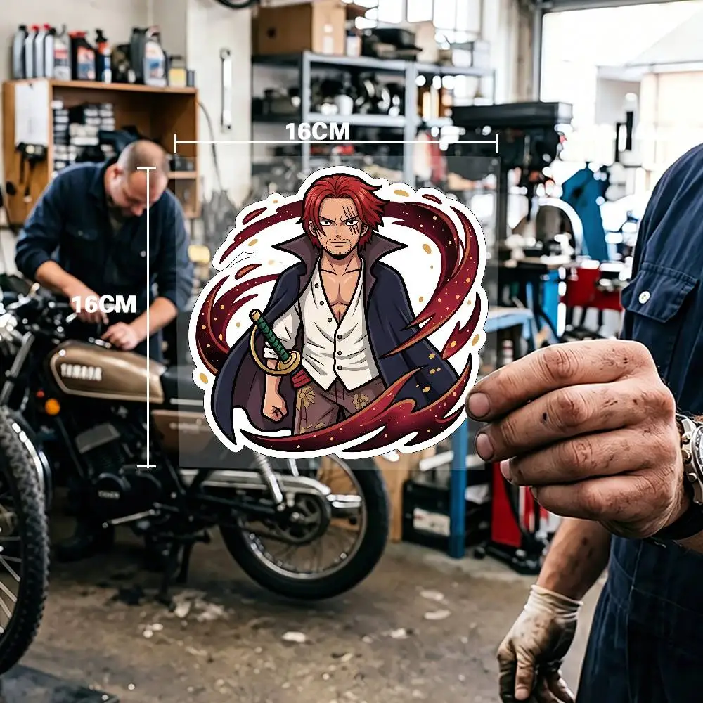 

One Piece Figarland Shanks Waterproof Stickers For Decorating Car Windows Motorcycles And Computers.