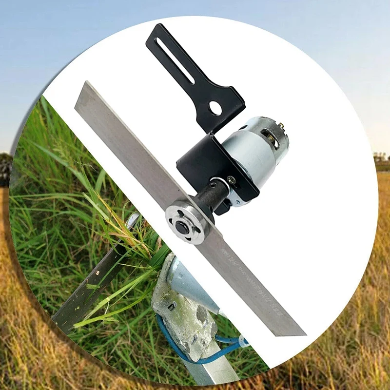 AC62-DIY Grasmaaier Set DC 12 V 775 Motor Mangaan Staal Blade Tuin Moving Gereedschap Mini Tool Gras Snijmachine
