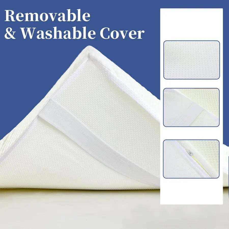 Coprimaterasso per lettino da massaggio in memory foam, coprimaterasso per lettino con ciglia antiscivolo con copertura rimovibile e fasce elastiche di supporto,