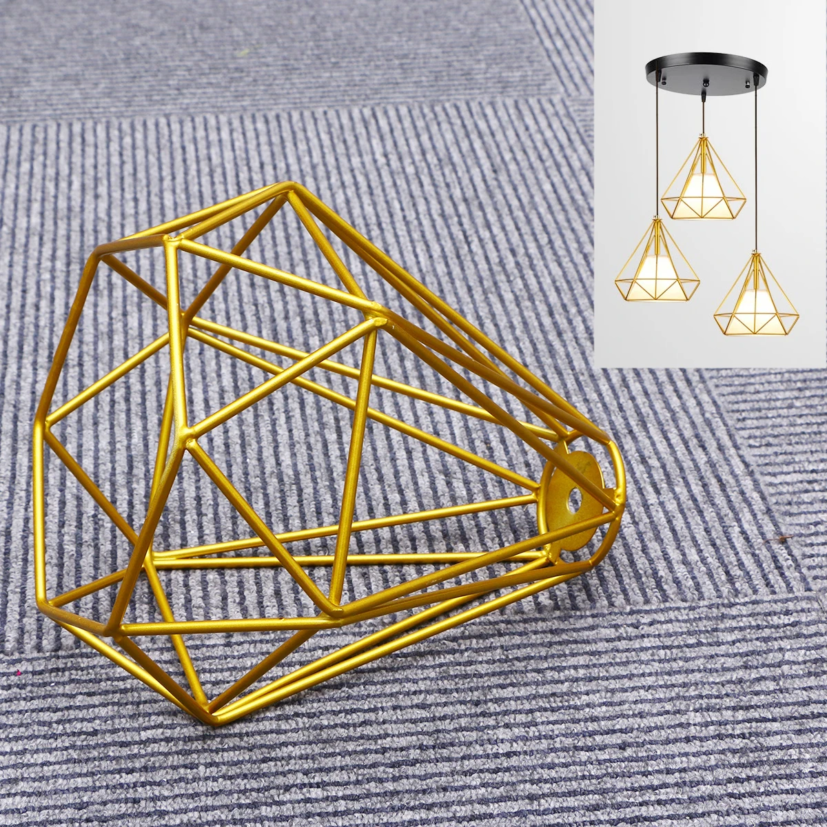 

1pc Retro Bird Cage Lampshade Vintage Iron Chandelier Shades Decorative Pendant Light Rack Easy Assembly Fits Candelabra Bulbs