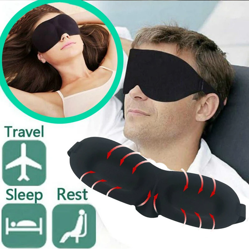 3D Sleep Mask Natural Sleeping Eye Mask Eyeshade Cover Shade Eye Patch Women Men Soft Portable Blindfold Travel Eyepatch 1 Piece