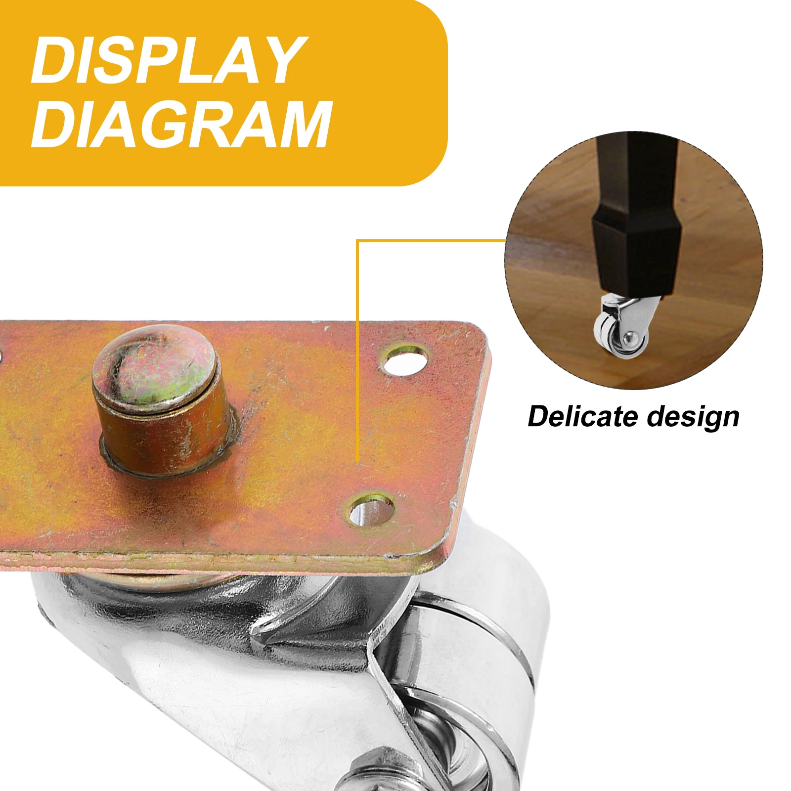 

Piano Metal Casters Replacement Musical Instruments Accessories Component Movable for Iron
