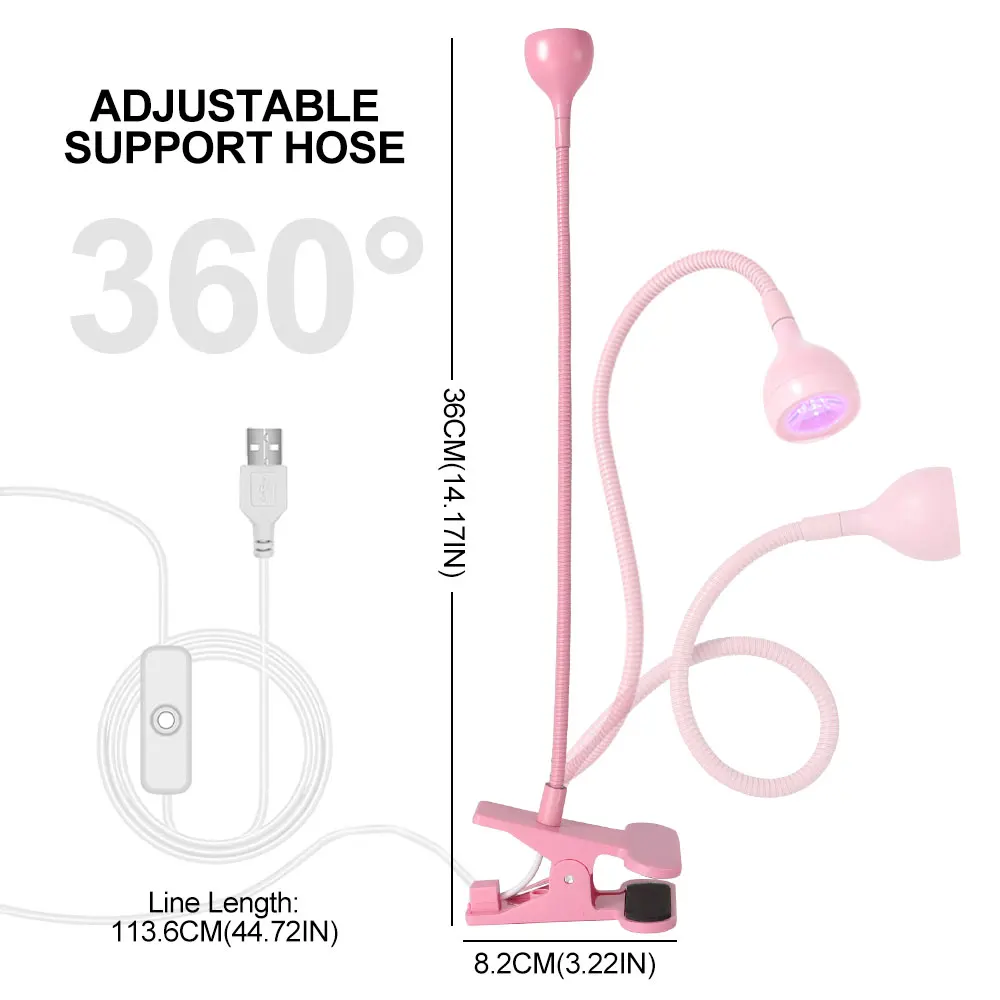 UV LED 매니큐어 건조 램프 유연한 책상 클램프 젤 폴란드어 전문 매니큐어 도구에 대 한 미니 USB 휴대용 네일 건조기