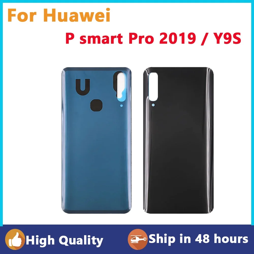 Voor Huawei Y9S Batterij Cover Terug Glazen Paneel Achter Behuizing Deur Case Vervanging Voor Huawei P Smart Pro 2019 STK-L21 LX3 L22