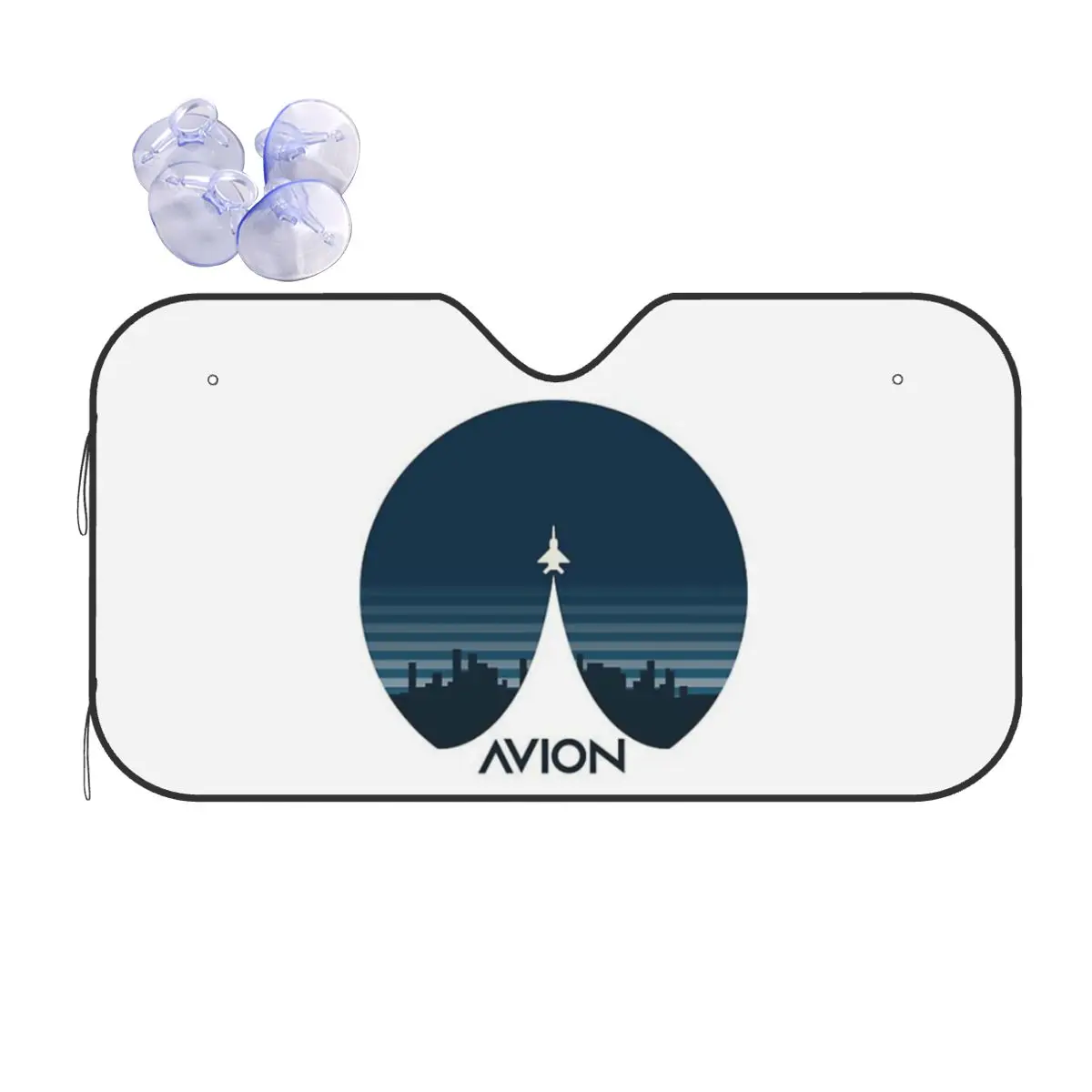 

Aviation Fighter Aircraft Above The City Sunshade Windscreen Car Front Windshield Window Sun Visor Accessories Covers