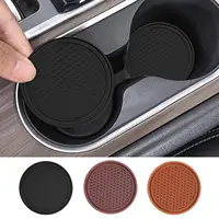 New Car Cup Holder Anti-Slip Silicone Insert Coaster Mat Universal Car Accessories Black Fit For Most Cars 2