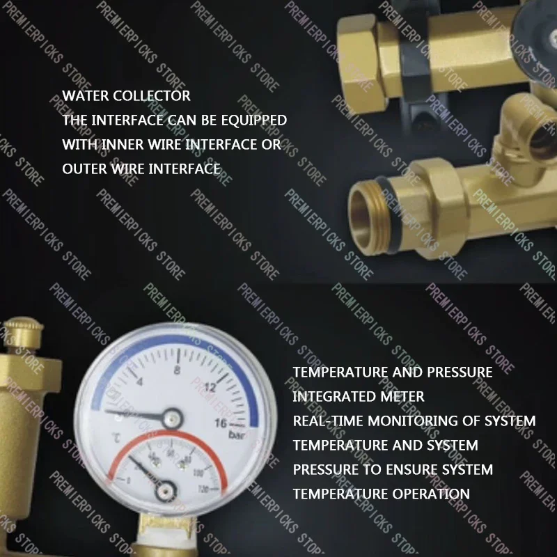 Mixing system temperature control center cold and hot water circulation pump floor heating  divider mixing valve