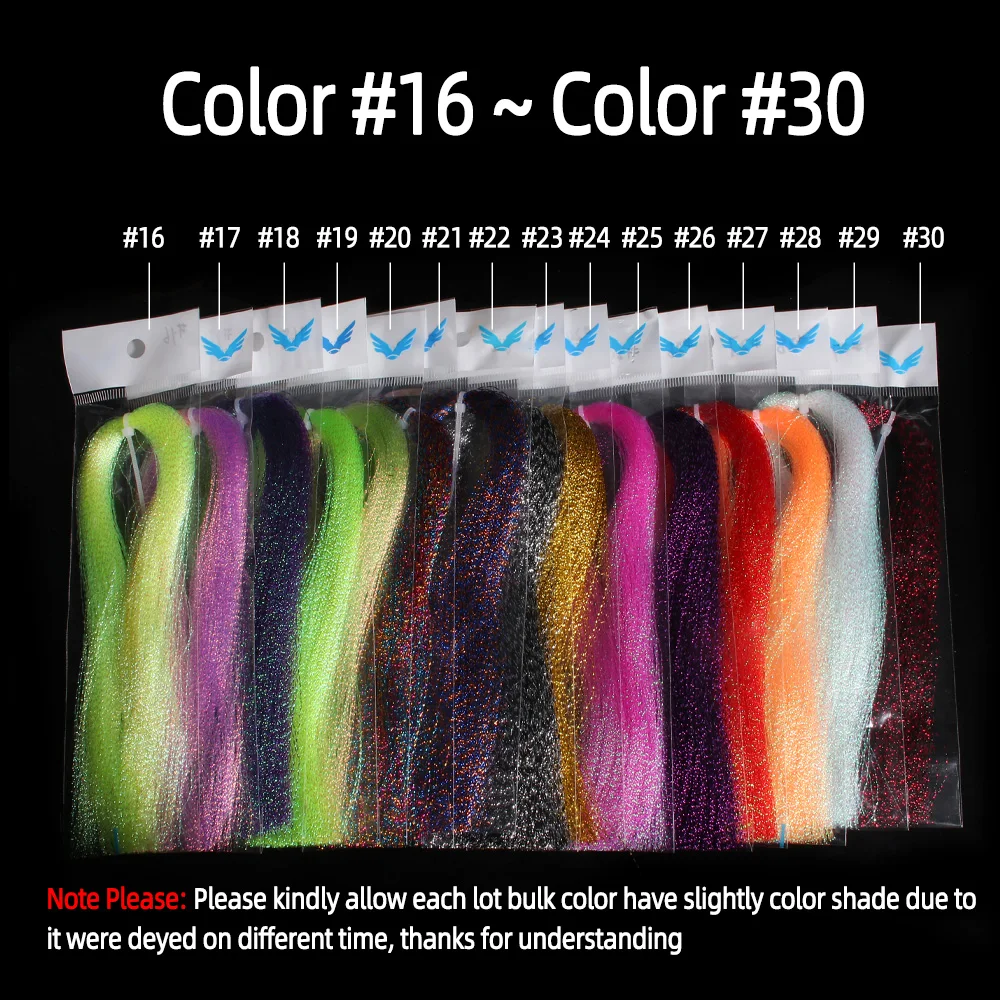ICERIO 3er-Pack Gedrehtes Holographisches Flashabou Tinsel, Kristall-Flash-Tinsel für Assist-Jighaken, Sibiki-Rigs, Streamer-Fliegenbindematerial – Detail 5