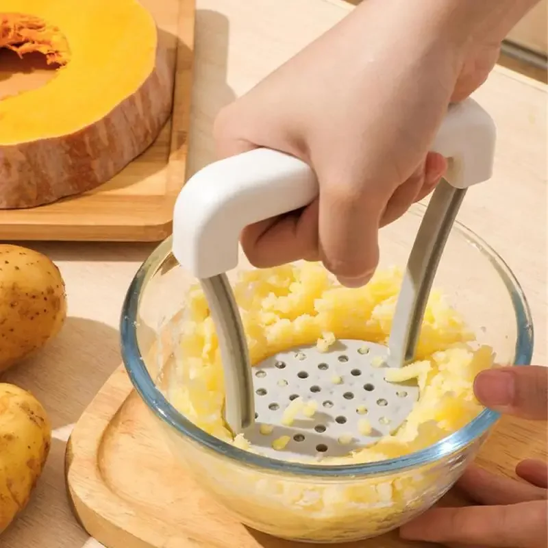 

Manual Potato Masher Durable Potato Ricer Kitchen Vegetable Masher With Non-Slip Handle Fruit Juicer Kitchen Gadgets