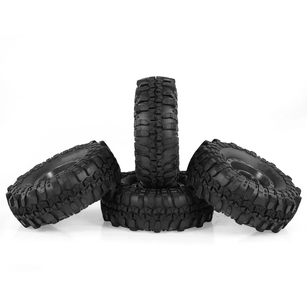 4PCS 47X18mm Wheel Rims Tires Tyre Set for Axial SCX24 90081 AXI00001 1/24 RC Crawler Car Upgrade Parts Accessories