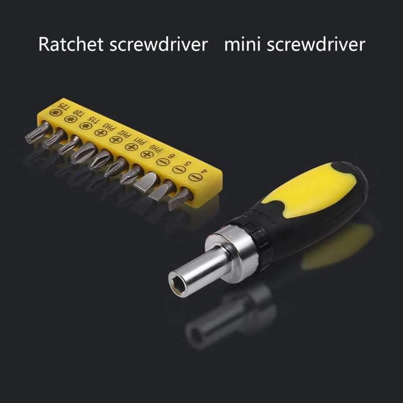 Screwdriver Bit Quick Ratchets Wrenches Set 1/4Inch Adapters Shank for Doorbell Laptops Glasses Watch