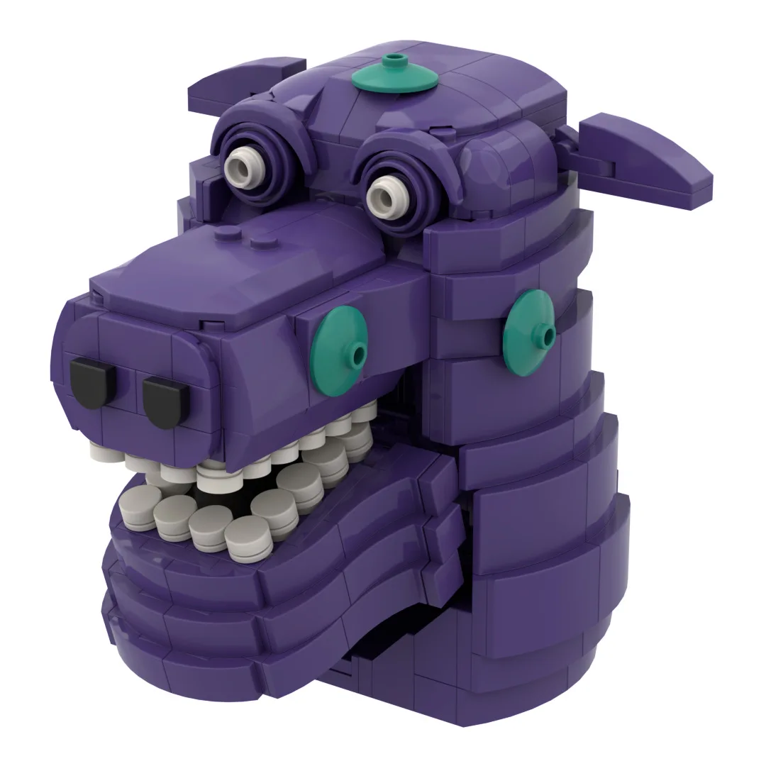 New Chapter Garten of Banban 8 Purple Dog Evil Hippopotamus Mask Model  BUilding Blocks Sets Puzzle Construction Toys Creative view 5