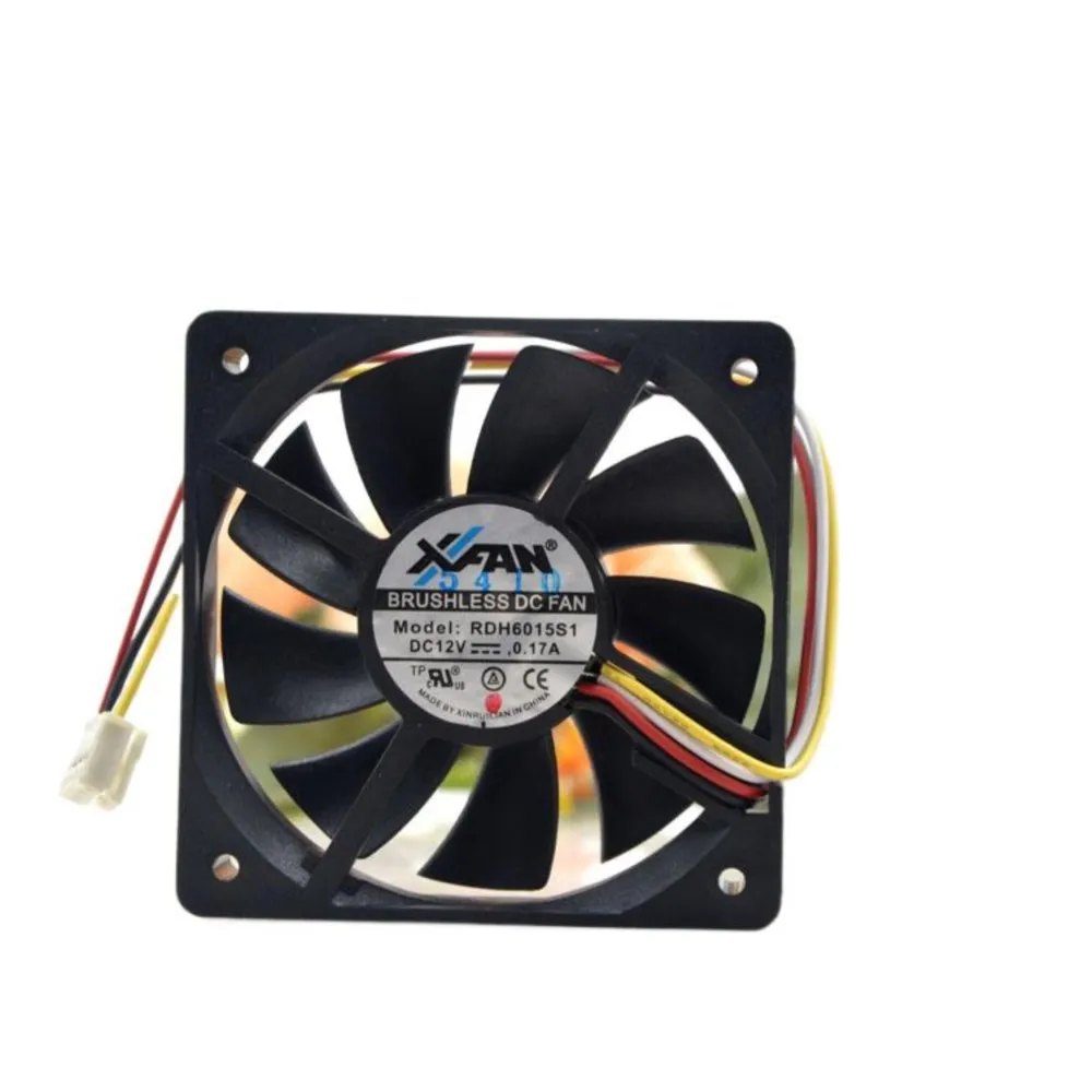 RDH6015S1 オリジナル XFAN 6015 12V 0.17A 4 ピン PWM 温度制御ケースファン 60x60x15mm デュアルボールベアリング