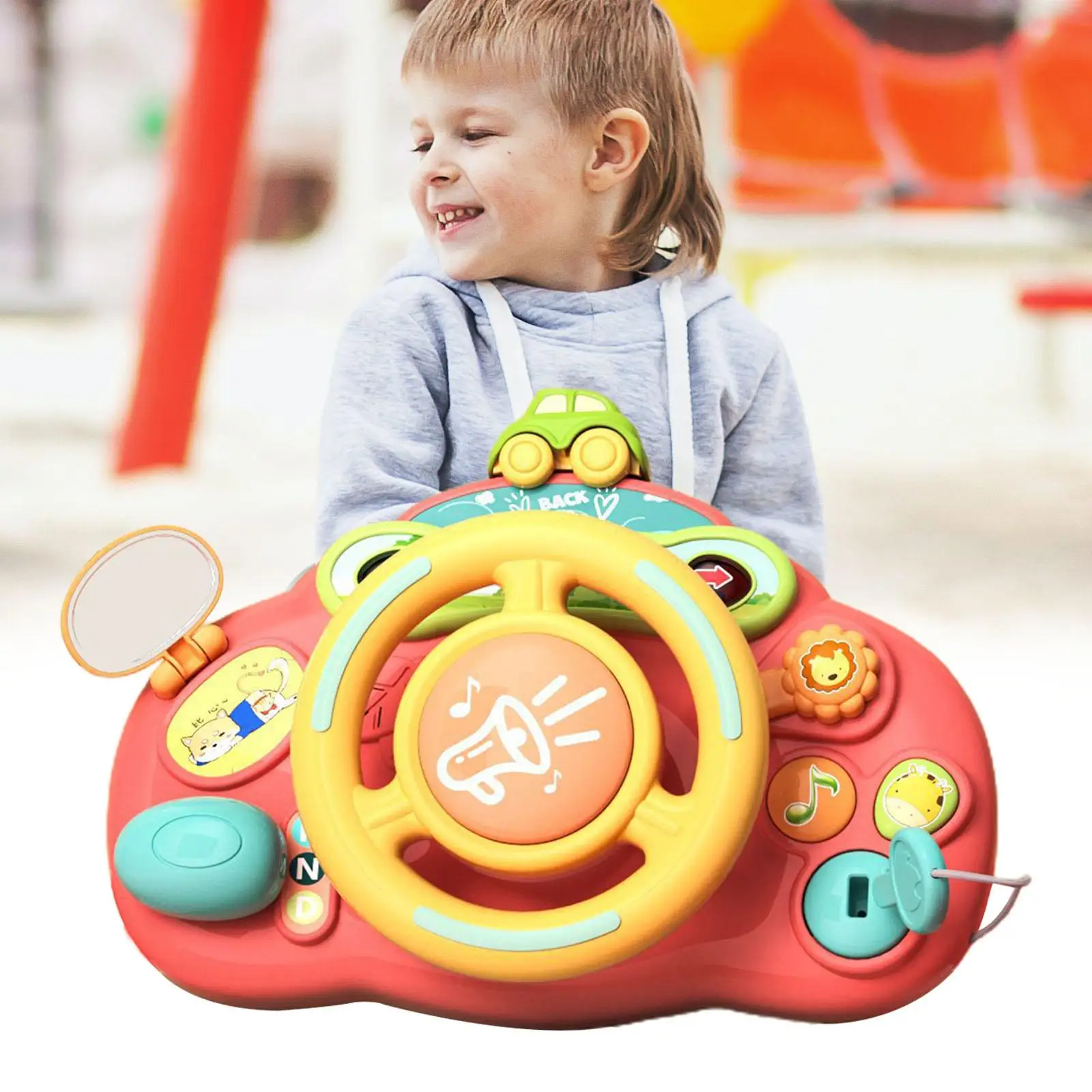 Simulated Driving Steering Wheel Stroller Steering Wheel Driver for Games