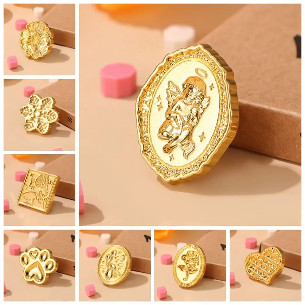 DIY Tool Rose Sealing Wax Seals Head Snowflake Flowers Retro Sealing Wax Stamp Head Butterfly Leaf