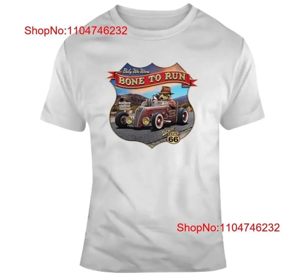 Bebê foram osso para correr rota 66 t camisa vintage lavado elegante moda gráfico ligeiramente versátil unisex respirável
