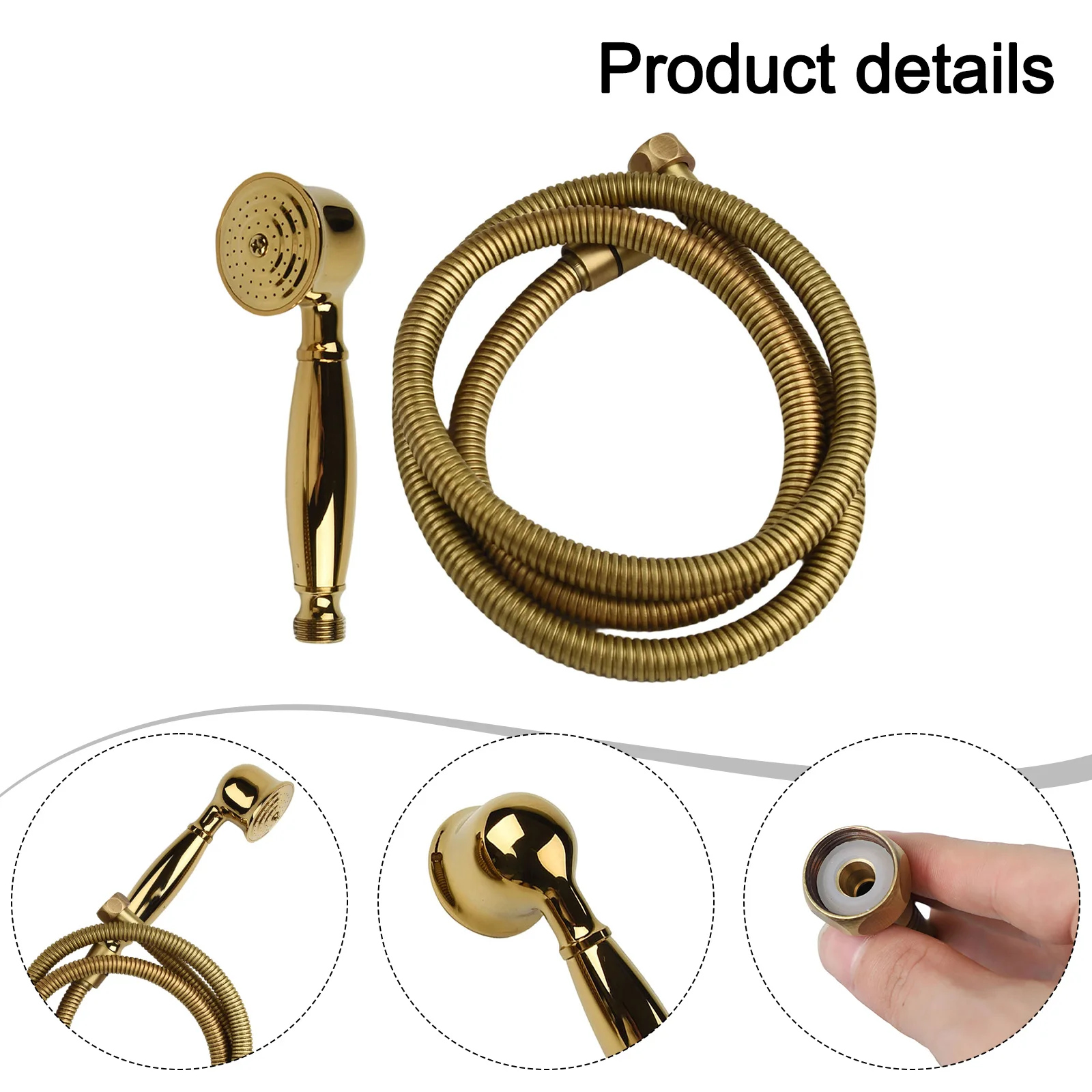 

Насадка для душа постоянного давления, съемный шланг для насадки для душа, 150 см, винтажная насадка для душа, сверхмощная конструкция, использование в ванной комнате