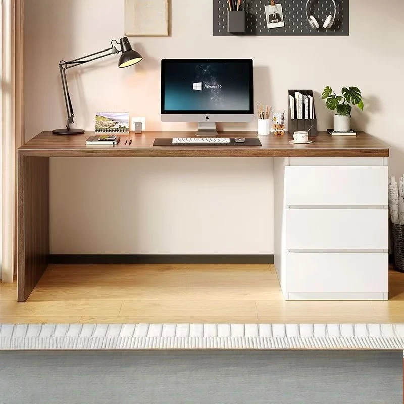 Integrated household bedroom writing study table bookcase combination