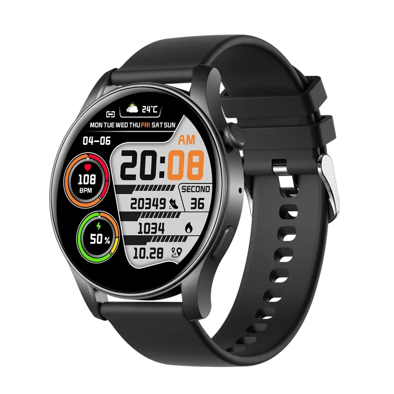 

Gaines KC88 Smart Watch 1.43inch AMOLED HD Screen BT Call AI Voice Assistant Heart Rate 100+ Sport Fitness Tracker Men Women Sma